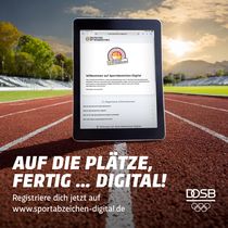 Schaltfläche zuInformationen rund um das Thema "Sportabzeichen digital"